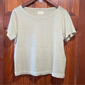 Poetry Women’s Crew Neck T-Shirt Hemp/Organic Cotton Light Green Size 8 NWT